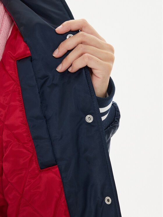 Tommy Jeans Tommy Jeans Μπόμπερ μπουφάν Letterman DW0DW18306 Σκούρο μπλε Relaxed Fit