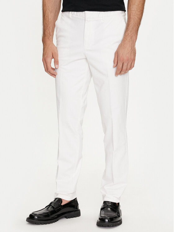 Boss Pantaloni chino Kaito1 50487966 Alb Slim Fit