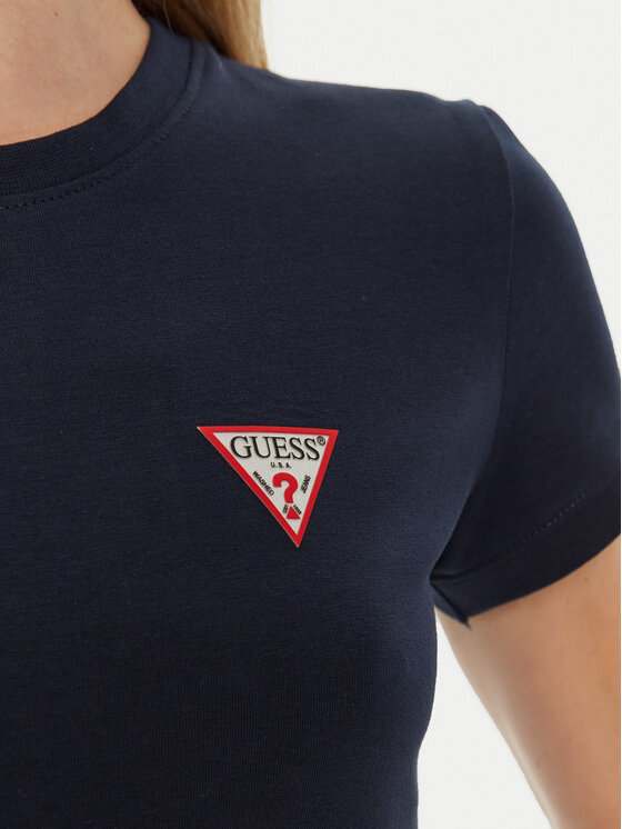 Guess Guess Marškinėliai W2YI44 J1314 Mėlyna Slim Fit