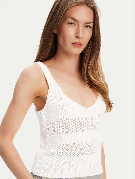 United Colors Of Benetton United Colors Of Benetton Top 1898DH018 Bijela Relaxed Fit