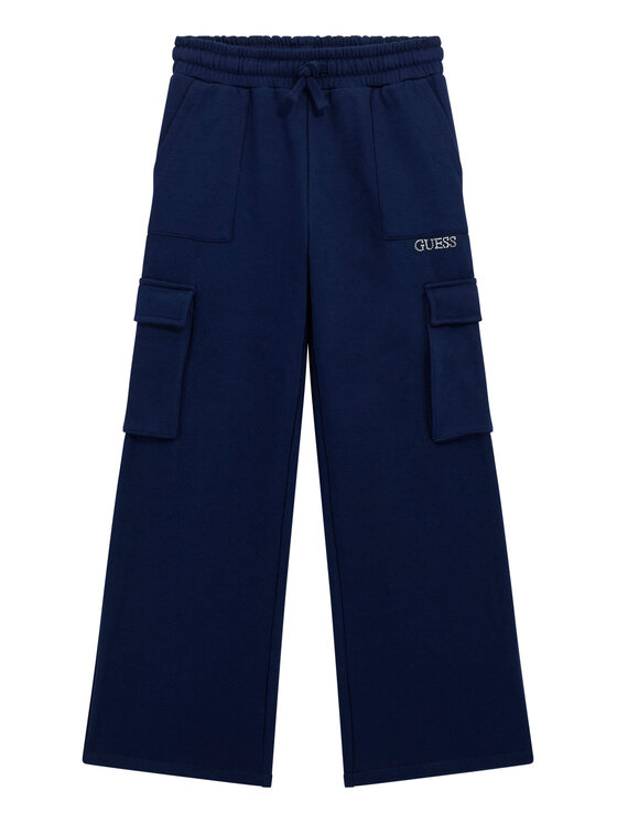 Guess Guess Παντελόνι φόρμας J5BQ13 KCKF2 Σκούρο μπλε Relaxed Fit
