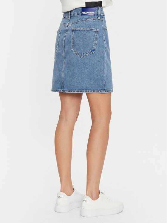 Karl Lagerfeld Jeans Karl Lagerfeld Jeans Farmer szoknya 246J1202 Kék Regular Fit