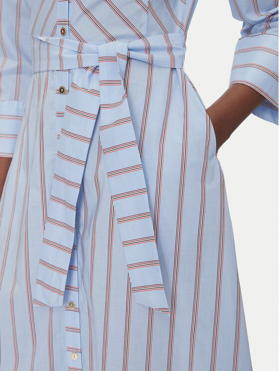 LOLA CASADEMUNT LOLA CASADEMUNT Φόρεμα πουκάμισο LS2516016 Γαλάζιο Regular Fit