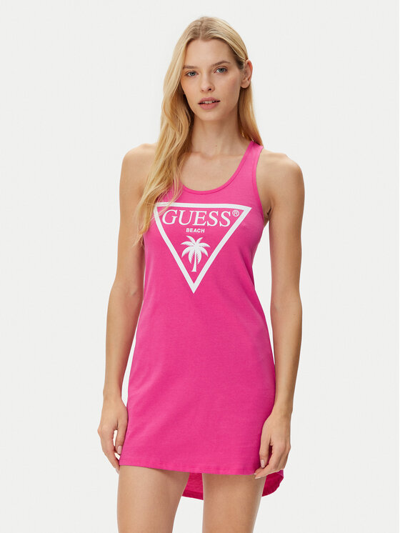 Guess Guess Rochie de zi E3GP03 JA914 Roz Regular Fit