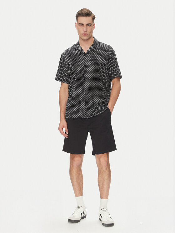 Jack&Jones Jack&Jones Marškiniai Luke 12277185 Juoda Relaxed Fit