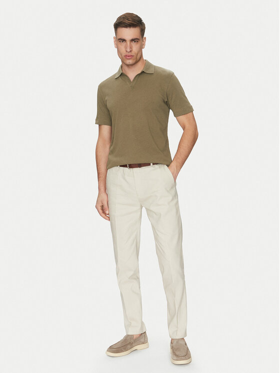 Marc O'Polo Marc O'Polo Polokošile M23 2091 53026 Khaki Regular Fit