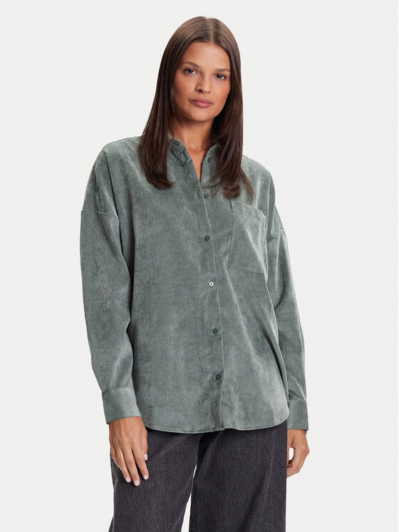 Vero Moda Vero Moda Košulja Sanne 10317194 Zelena Oversize