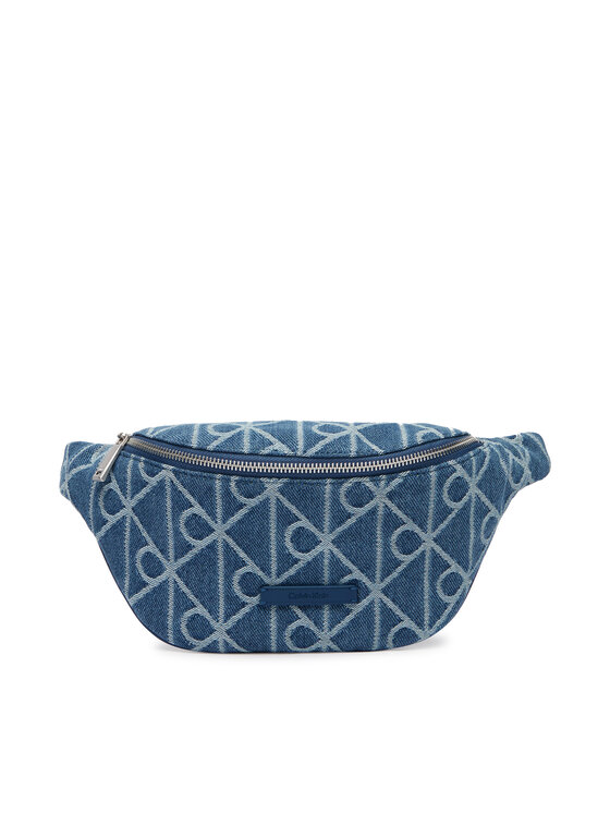 Calvin Klein Borsetă Emblem Aop Denim Waistbag LV04D3430G Albastru