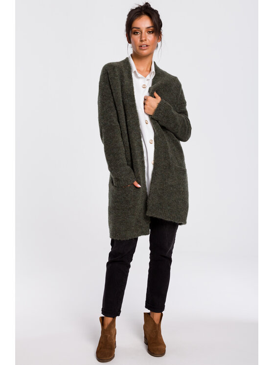 BeWear BeWear Kardigan bk034 Zielony Comfortable Fit