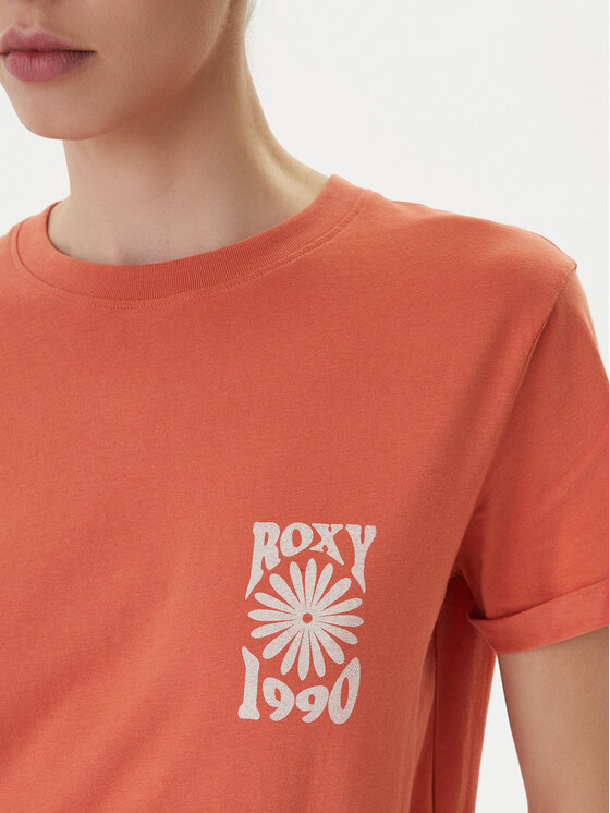Roxy Roxy T-Shirt Oceanregular ERJZT06110 Pomarańczowy Regular Fit