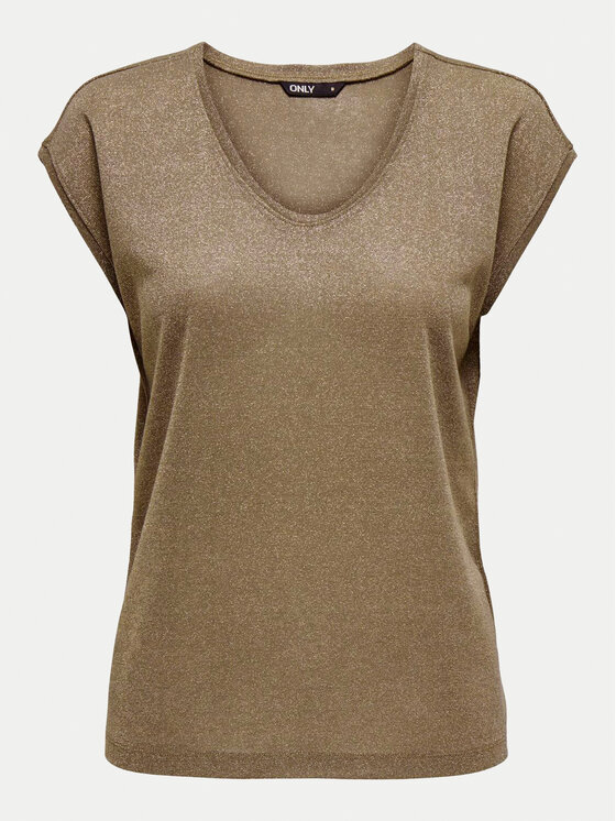 ONLY ONLY Majica Silvery 15136069 Zelena Loose Fit