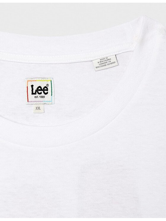 Lee Lee T-shirt PRIDE TEE CHEST GRAP Bianco Regular Fit