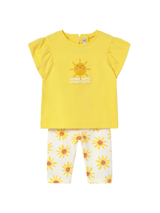 Mayoral Mayoral Póló és leggins szett 1751 Sárga Regular Fit