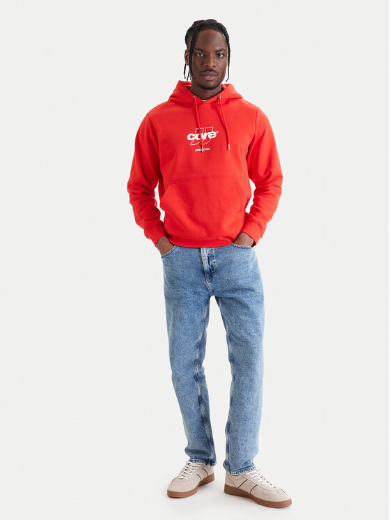Jack & Jones Jack & Jones Bluza Club 12290001 Czerwony Relaxed Fit