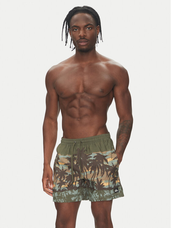 Quiksilver Quiksilver Kopalne hlače Everyday Straight Volley 15 EQYJV04121 Zelena Regular Fit