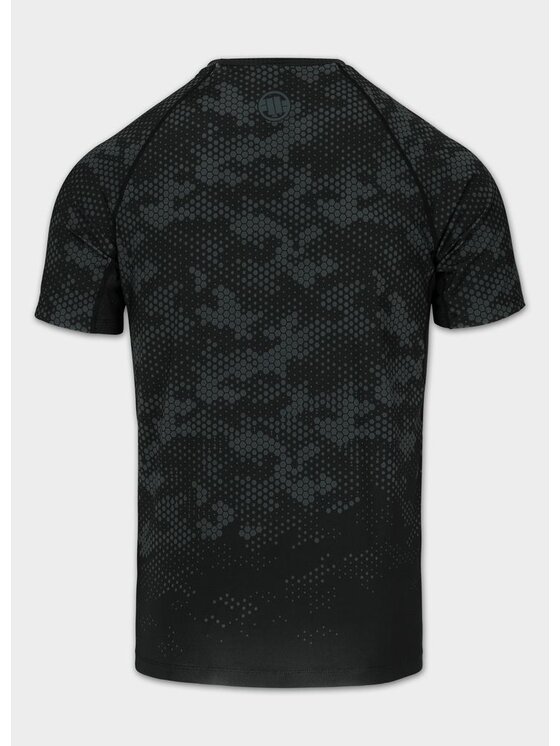 PITBULL PITBULL Koszulka techniczna HEX CAMO HILLTOP Zielony Regular Fit