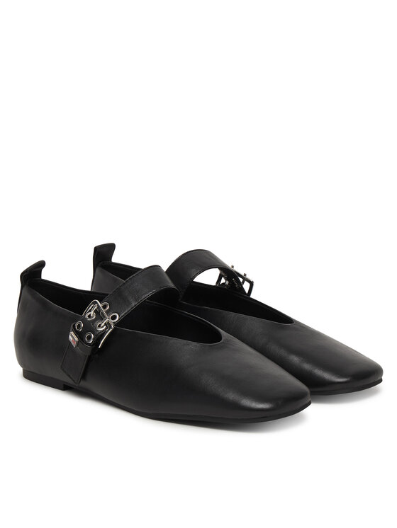 Tommy Jeans Tommy Jeans Baleríny Tjw Ballerina Buckle EN0EN03019 Čierna