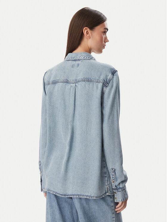 Guess Guess džínová košile W6YH19 D1353 Modrá Regular Fit