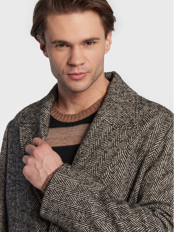 Sisley Sisley Демісезонний плащ 27M9SN01D Сірий Regular Fit