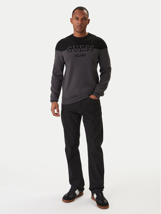 Guess Guess Sweter M6RR20 Z4492 Szary Regular Fit