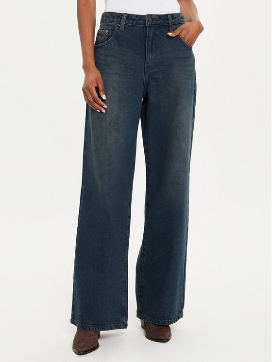 One Teaspoon Jeans 26419 Blu Wide Leg, taglia : 26