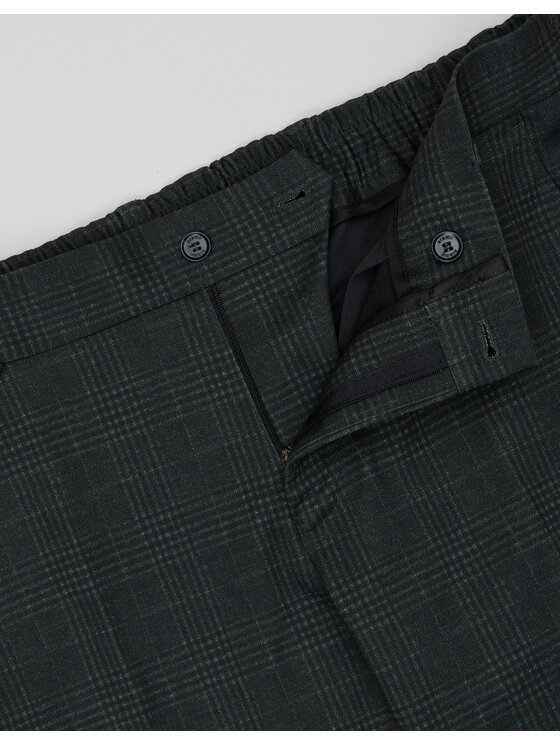 Borgio Borgio Spodnie garniturowe gozzano_z Zielony Slim Fit