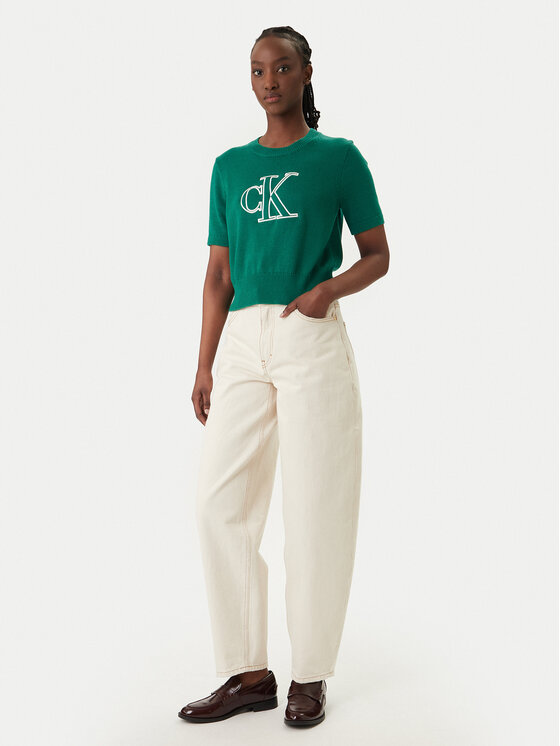 Calvin Klein Jeans Calvin Klein Jeans Pulover LV047F356G Zelena Regular Fit