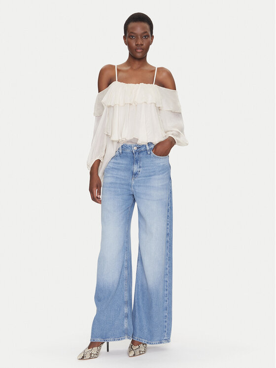 Dixie Dixie Blúz C207W020A Ekru Regular Fit