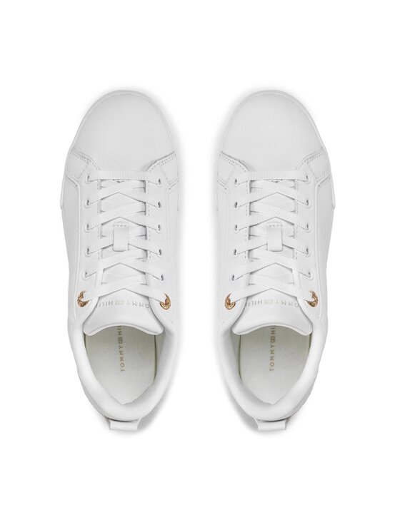 Tommy Hilfiger Tommy Hilfiger Laisvalaikio batai Chique Court Sneaker FW0FW07634 Balta