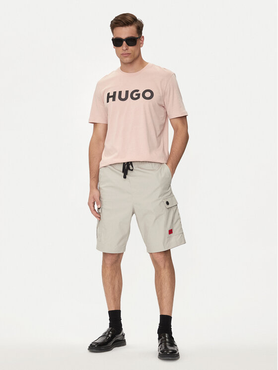 HUGO Hugo Marškinėliai Dulivio 50513309 Rožinė Regular Fit