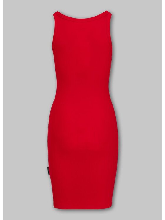 PITBULL PITBULL Sukienka codzienna Sukienka sportowa Rib LAYLA M/L Czerwony Slim Fit