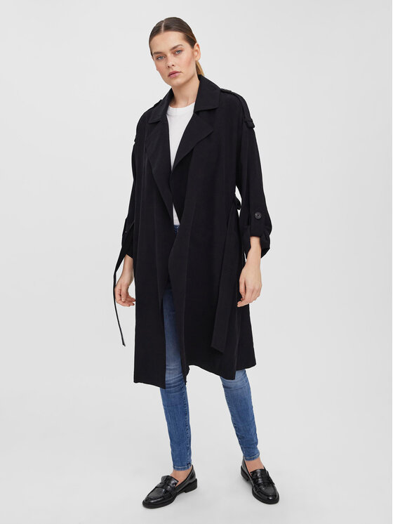 Vero Moda Trench Bella 10252979 Crna Relaxed Fit