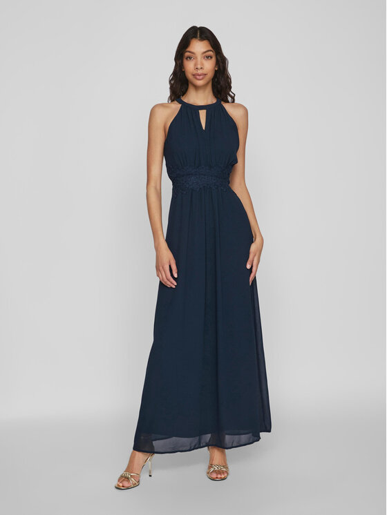 Vila Vila Abito da sera Milina 14052647 Blu scuro Regular Fit
