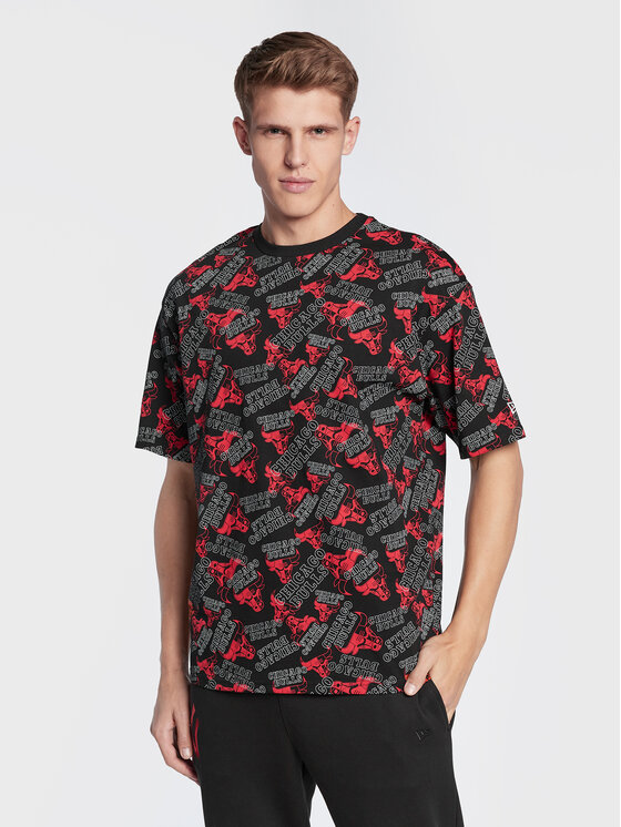 New Era T-krekls Chicago Bulls Logo Print 60284618 Daudzkrāsains Oversize