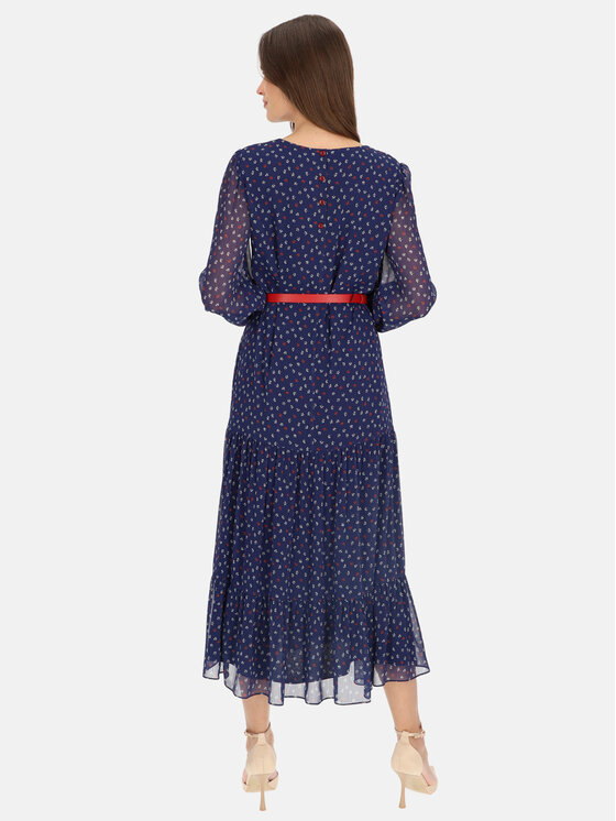 Potis & Verso Potis & Verso Sukienka wieczorowa Sara Granatowy Regular Fit