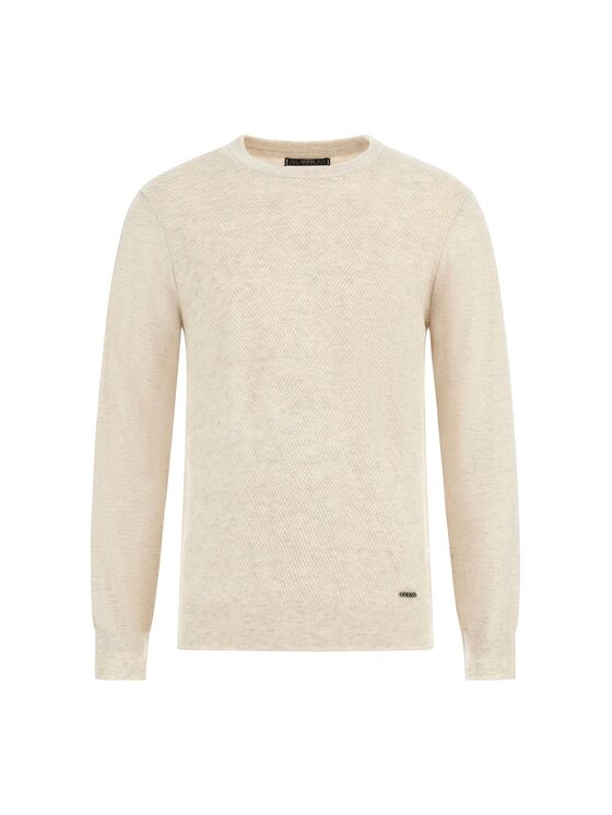 Guess Guess Sweter 179283 Beżowy Classic Fit