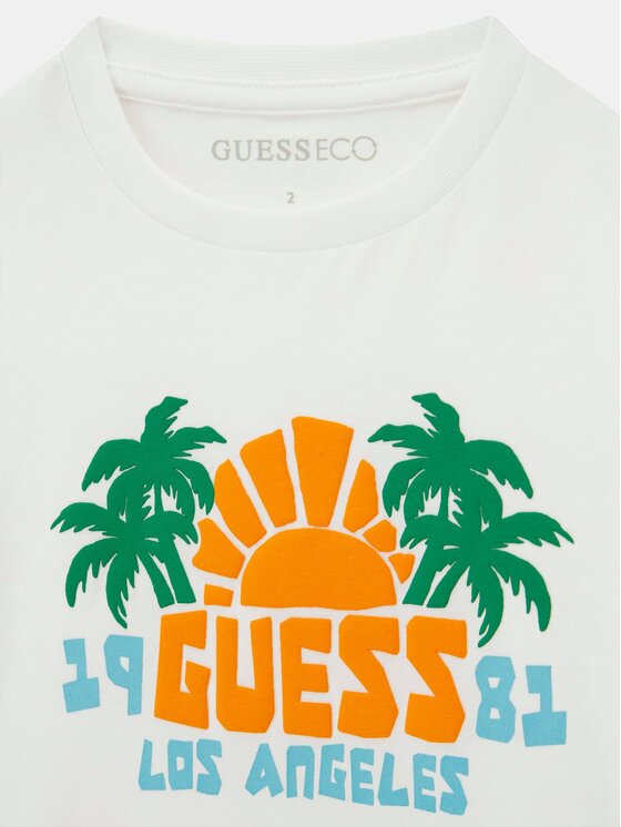 Guess Kids Guess Kids T-Shirt 182571 Biały Classic Fit