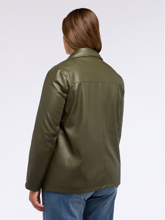 Fiorella Rubino Fiorella Rubino Kurtka z imitacji skóry R352T001229N035 Zielony A-Line Fit
