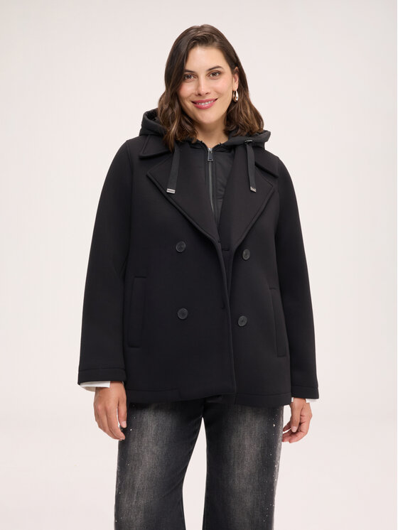 Fiorella Rubino Fiorella Rubino Płaszcz zimowy 8036T000384N033 Czarny Over Fit