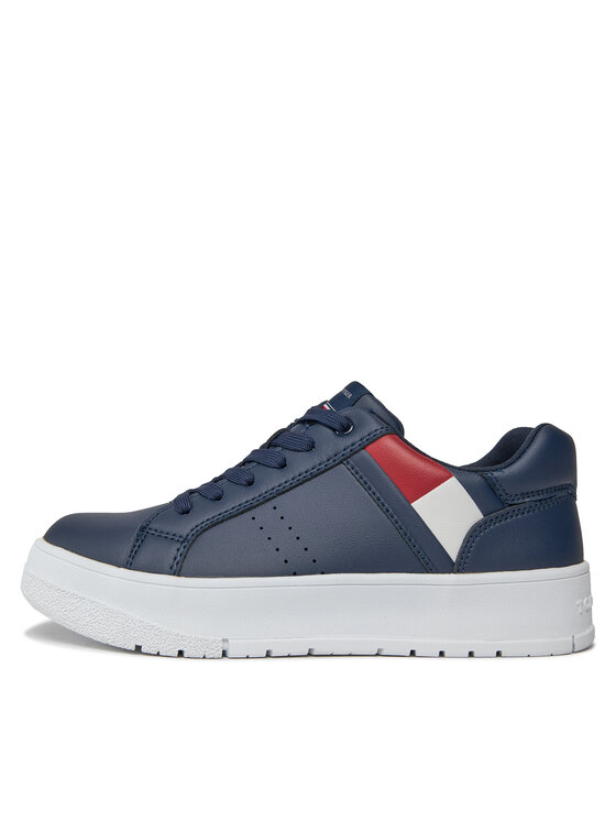 Tommy Hilfiger Tommy Hilfiger Snīkeri Flag Low Cut Lace-Up Sneaker T3X9-33356-1355 S Tumši zils