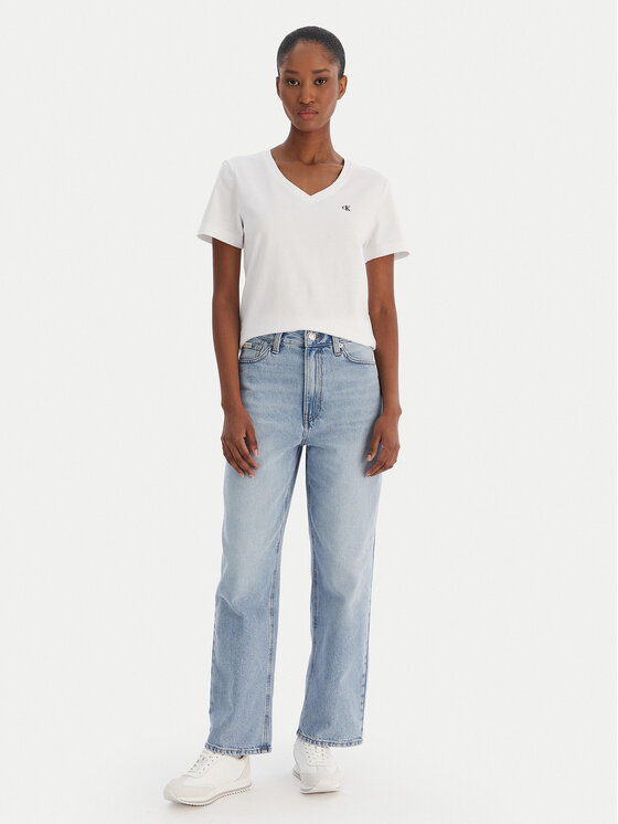 Calvin Klein Jeans Calvin Klein Jeans Marškinėliai Ss Monogram Vnk LV047B205G Balta Regular Fit