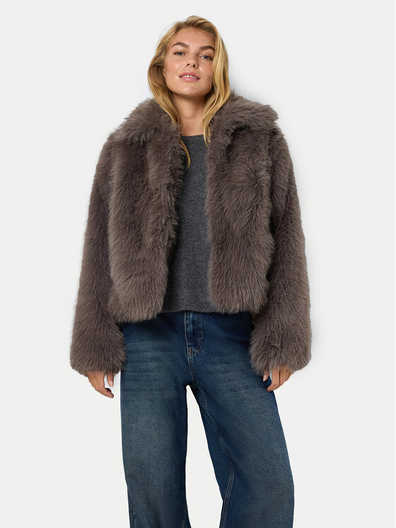 Noisy May Noisy May Pelzmantel Evie 27031886 Grau Regular Fit