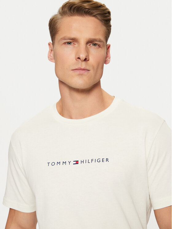 Tommy Hilfiger Tommy Hilfiger Majica UM0UM03344 Écru Regular Fit