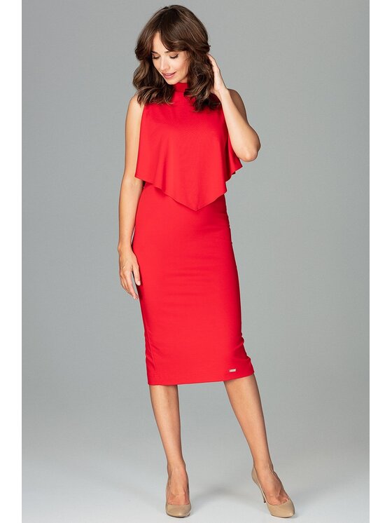 Lenitif Lenitif Vestito K480 Rosso Regular Fit