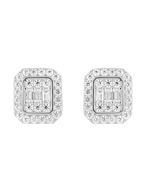 ICED STUFF ICED STUFF Orecchini Diamond Stud Baguette Oro bianco