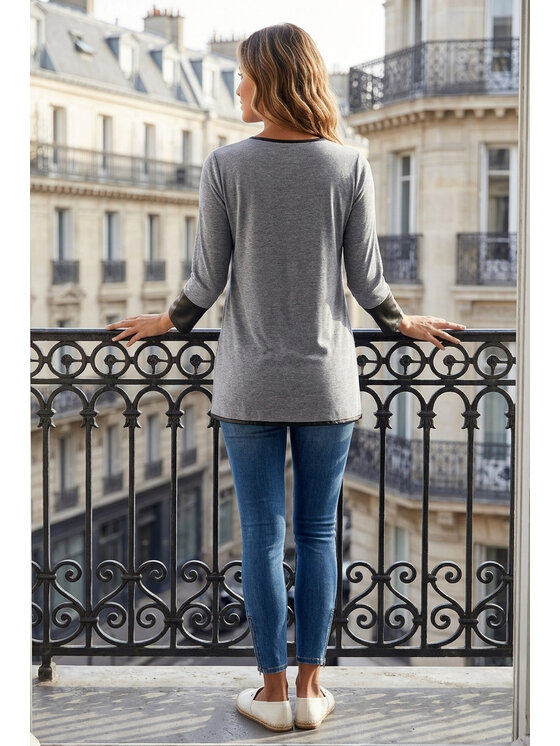 FIGL FIGL Narzutka M1361 Szary Regular Fit