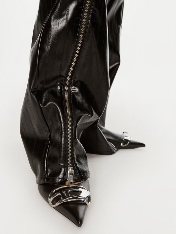 ROTATE ROTATE Pantaloni din imitație de piele Dixie 112960100 Negru Wide Leg