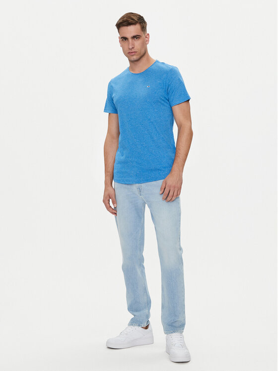 Tommy Jeans Tommy Jeans T-Shirt Jaspe DM0DM09586 Niebieski Slim Fit