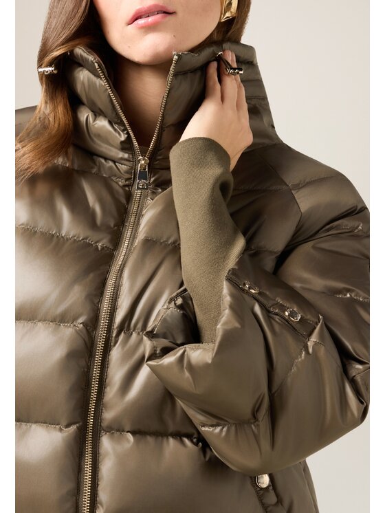 Oltre Oltre Giubbotto piumino F901J000216N035 Marrone Baggy Fit