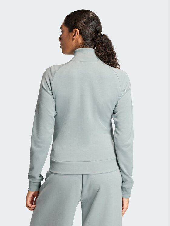 adidas adidas Bluza SOFT LUX SLIM Zielony Slim Fit
